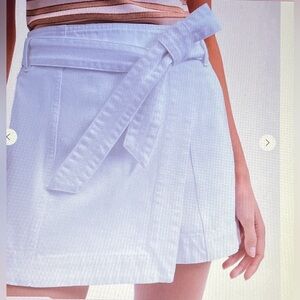 NWOT Veronica Beard Agee Cotton Belted Wrap Skirt Skort 12